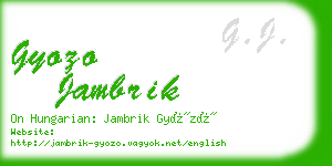 gyozo jambrik business card